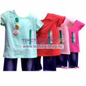  Комплект детский для девочки 1-5 лет с бриджами в ассортименте М180505 